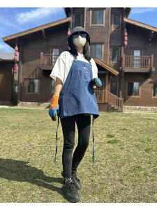 エプロン レディース メンズ 料理 家庭 キッチン おしゃれ アウトドア レトロ 防汚 キャンプ ガーデニング 庭師 大工 ブラック カーキ ブルー