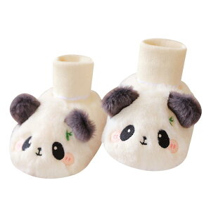 靴下 ベビー 赤ちゃん 滑り止め キッズ 男の子 女の子 冬 防寒 暖かい 厚手 パンダ 中国風 ウサギ リボン かわいい もこもこ ホワイト レッド イエロー
