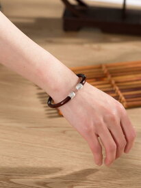 バングル メンズ レディース カップル ペアルック アクセサリー ブレスレット S925 スターリングシルバー クラシック シンプル チキン ブラッド ヴァイン ジュエリー ギフト