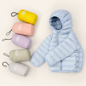 ダウンジャケット キッズ コート 子供服 アウター おしゃれ シンプル 秋冬 軽量 薄手 男の子 女の子 暖かい フード ブルー ブラック パープル