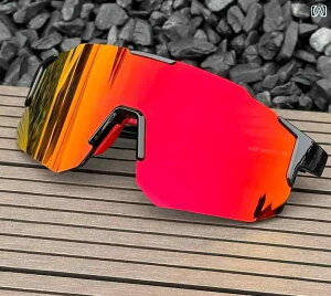 サイクリング サングラス スポーツ ゴーグル ジョギング ランニング メンズ レディース 偏光 アウトドア メガネ 登山 日焼け止め カラフル レッド ブルー ブラック