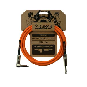 ORANGE CRUSH Instrument Cable 10ft 3m 1/4 Angled Straight CA035 �M�^�[�P�[�u��