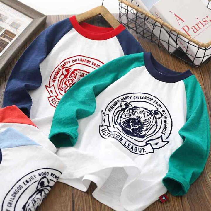 楽天市場】tシャツ キッズ 子供服 男の子 ロンT 長袖 秋 タイガー 虎 