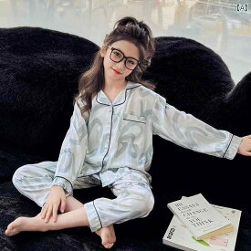 パジャマ キッズ 子供 女の子 ルームウェア 部屋着 おしゃれ かわいい 春秋 長袖 韓国 パンツ ブルー イエロー ピンク