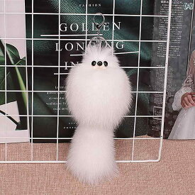 しっぽ キーホルダー ファー チャーム バッグ アクセサリー もふもふ 小型 キツネ ペンダント 車 ぬいぐるみ 子供 ギフト 人形