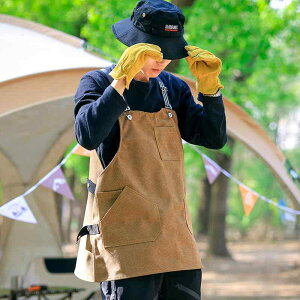 ガーデニングエプロン レディース メンズ おしゃれ アウトドア キャンバス 作業服 デニム 耐摩耗 庭師 理髪 防水 イエロー グレー グリーン