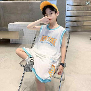 バスケ ウェア キッズ バスケットボール ユニフォーム 男の子 練習着 春夏 スポーツ ノースリーブ 速乾 ジャージ ベスト ホワイト ブルー ピンク