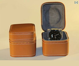 時計ケース 腕時計 携帯 収納 持ち運び ボックス ポータブル 旅行 ボックス ギフト レザー 革 オレンジ グリーン