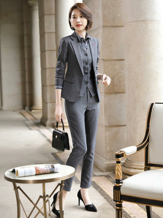 楽天市場】レディース おしゃれ ビジネス スーツ 春秋 フォーマル  