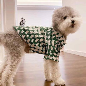 犬服 シャツ ドッグウェア かわいい おしゃれ ペット 春夏 薄手 猫 猫 ファッション 散歩 グリーン 緑