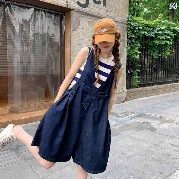 楽天市場】サロペット ショート丈 パンツ レディース オーバーオール 