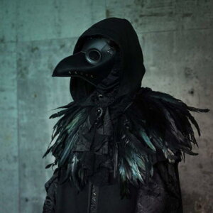 マスク コスプレ ハロウィン 仮装 ホラー スチームパンク くちばし コスチューム キッズ パフォーマンス 映画 小道具 ペスト ドクター ブラック グレー