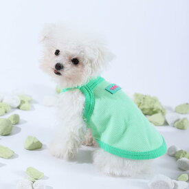 犬服 ドッグウェア かわいい おしゃれ ペット 夏 小型犬 ベスト グリーン イエロー 薄手