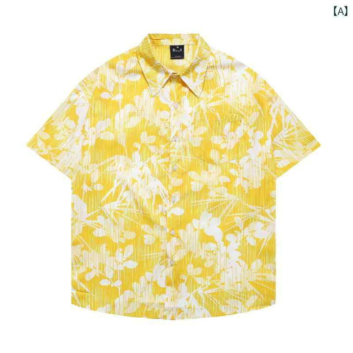 楽天市場】アロハシャツ メンズ 春夏 トップス 柄シャツ 総柄 花柄 