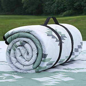 ピクニック マット ブランケット アウトドア ビーチ キャンプ 大判 おしゃれ レジャーシート 防湿 厚手 テント 防水 ポータブル グレー グリーン