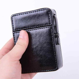 シガレットケース 煙草入れ タバコ 収納 おしゃれ レトロ メンズ ギフト レザー バッグ グリーン ブラック