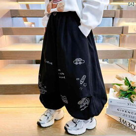 ズボン パンツ サルエル ボトムス 子供服 キッズ べビー 女の子 春 ファッション カジュアル 韓国 ウエスタン 黒 ベージュ