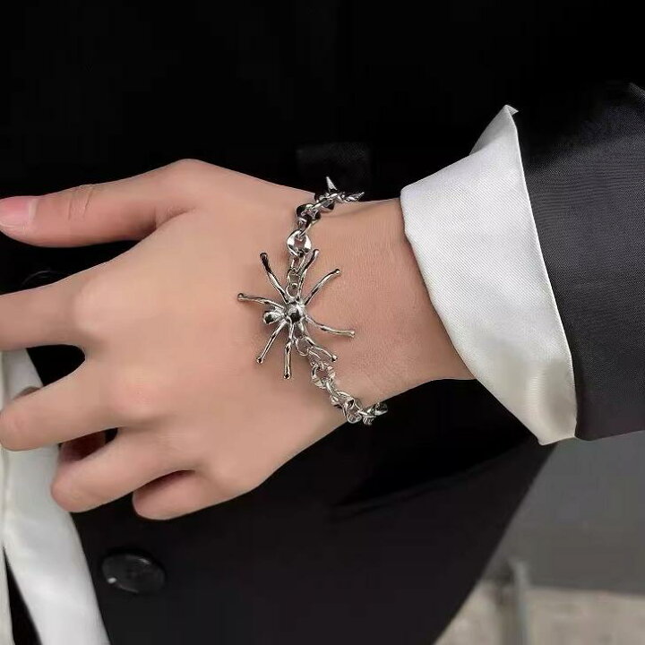 楽天市場】スパイダー 蜘蛛 ブレスレット アクセサリー メンズ 
