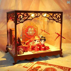 ミニチュアハウス DIYキット 木製 手作り 古風 建築模型 新婚祝い 結婚祝い 良縁祈願 家屋 置物 誕生日プレゼント インテリア ディスプレイ