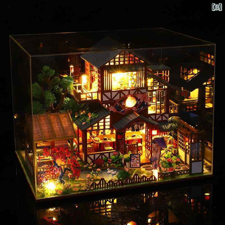 楽天市場】DIY ドールハウス 工作キット 手作り 組み立て式 木製 和風 