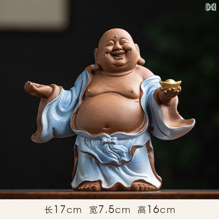 楽天市場】置物 陶器製 布袋様 弥勒仏 笑い顔 開運 招福 金運 縁起物 