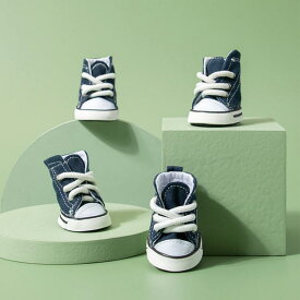 犬 靴 ドッグシューズ かわいい 夏 通気性 キャンバス 落下防止 耐摩耗 カジュアル ブラック ピンク