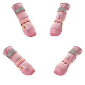 犬 靴 ドッグシューズ 中型犬 大型犬 ペット 防水 耐摩耗 反射 暖かい ハイカット ブラック ピンク