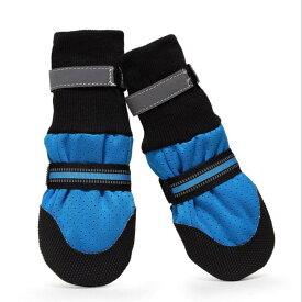 犬 靴 ドッグシューズ 中型犬 大型犬 カジュアル ペット ソフトソール 通気性 オールシーズン ピンク ブルー