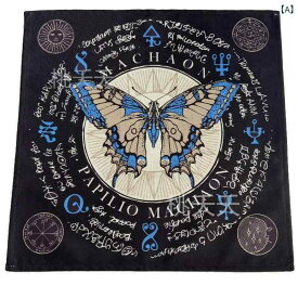 タロットクロス 厚手 ベルベット調 蝶々柄 タロット占い 祭壇用 瞑想 スピリチュアル用 正方形 テーブルクロス ディスプレイ用 布 高級感 敷物 バタフライ柄 月柄 星柄 ダークカラー ライトカラー