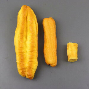 食品サンプル 中華揚げパン 油条 フェイクフード 模型 ディスプレイ PU素材 揚げ物 朝食 軽食 飲食店 店舗装飾 撮影小道具 キッチン インテリア リアル 精巧