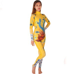 水着 サーフィン ビキニ レディース ハイネック 長袖 ジッパー 長ズボン 日焼け止め 速乾 防水 ダイビング シュノーケリング ブルー イエロー ピンク