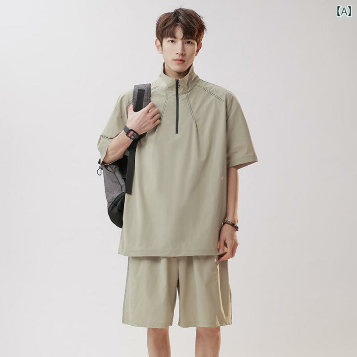 メンズ 上下セット tシャツ 半袖 ハーフパンツ セットアップ 545 