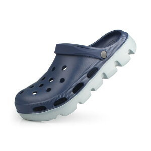 サンダル メンズ 厚底 クロッグ EVA素材 軽量 柔らかい 防滑 通気性 つま先保護 ビーチサンダル ウォーターシューズ ガーデンシューズ 夏用 スリッポン ブラック ダークブルー ライトブルー