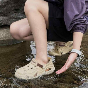 クロッグサンダル メンズ EVA素材 滑り止め 厚底 つま先保護 通気性 スポーツ 外履き 運転用 フィッシング ビーチ 夏用 アイボリー ホワイト ブラック