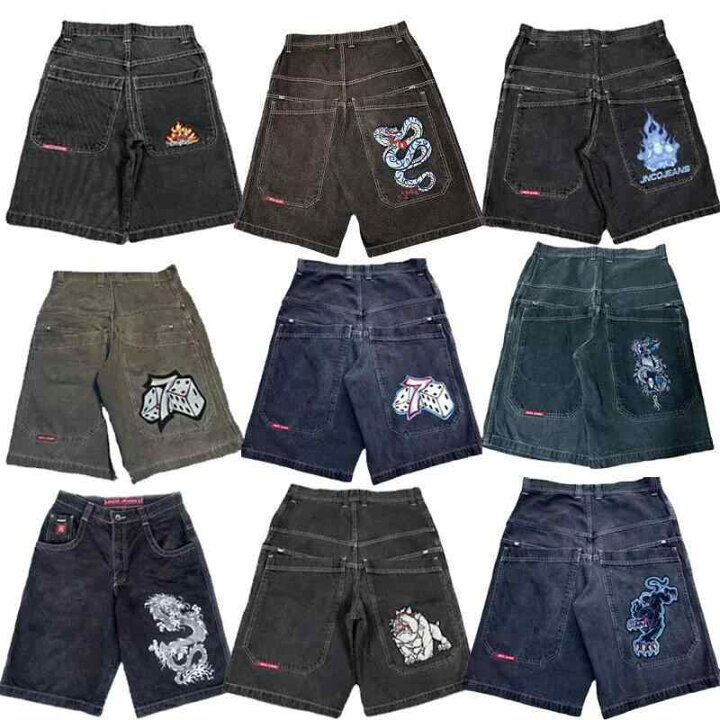 楽天市場】デニム ショートパンツ メンズ JNCO Y2K ヒップホップ 原宿 