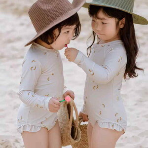 水着 女の子 キッズ ベビー 女児 子供 夏用 速乾 UVカット 日焼け防止 長袖 オールインワン スイムウェア ワンピース ハート柄 おしゃれ 韓国風 水泳 プール 温泉 海水浴 レジャー ポリエステ