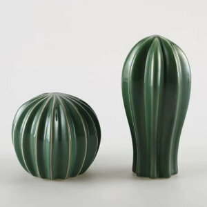 置物 サボテン 陶器製 インテリア オブジェ クリエイティブ モダン シンプル 卓上飾り デコレーション 玄関 リビング 書斎 民宿 ホテル モデルルーム フェイクグリーン ディスプレイ グリー