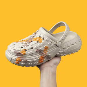 サンダル メンズ 夏 厚底 もちもち クッション性 EVA素材 軽量 クロッグサンダル つま先保護 包頭 防滑 滑り止め 耐摩耗 アウトドア 釣り スポーツ 外履き タウンユース 普段使い カジュアル