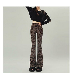 パンツ レディース ハイウエスト ヒップアップ ヒョウ柄 フレア ブーツカット ヨガパンツ スポーツウェア 薄手 軽量 高ストレッチ 伸縮性 スタイルアップ 細見え 美脚 ロング丈 デイリー カ