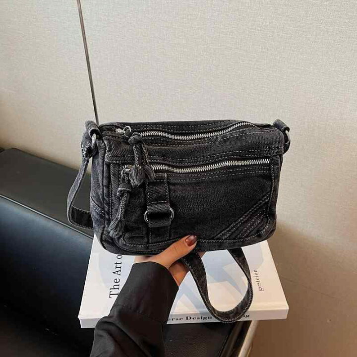楽天市場】バッグ デニム ショルダーバッグ 斜めがけバッグ レトロ 