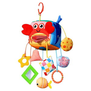 ベビーおもちゃ 赤ちゃん ベビー 乳児 ベビーカー チャイルドシート ベッドメリー ベッドサイド 吊り下げ ぬいぐるみ ソフトトイ ガラガラ ラトル 揺れる 知育 視覚 聴覚 感覚刺激 指先トレ