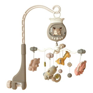 ベビー 電動回転 ベッドメリー ベビーカー 吊り下げ オルゴール 新生児 赤ちゃん 乳幼児 音楽 ライト付き プラスチック製 知育玩具 寝かしつけ 安眠 ぐずり対策