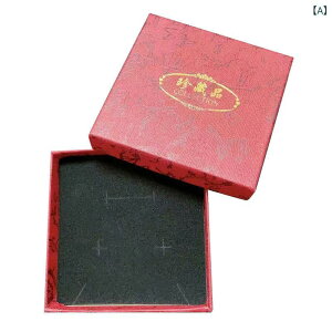 ジュエリーボックス アクセサリーケース 宝石箱 クラシック レトロ アンティーク調 シンプル 紙製 レッド ネックレス 指輪 ピアス イヤリング ブレスレット 腕輪 貴金属 収納 保管 ディスプ