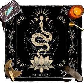 タロットクロス 占い 儀式用 スプレッドクロス タロットカード用 テーブルクロス 厚手 ベルベット生地 ポリエステル ライブ配信 撮影 背景布 正方形 スクエア 月相柄 幾何学模様