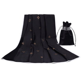 タロットクロス タロットマット 星座 刺繍 大判 80cm 正方形 厚手 ベルベット生地 タロット占い 祭壇 儀式 リーディング スピリチュアル 高級感