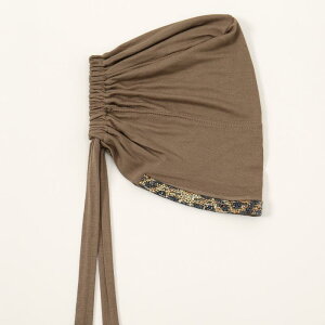 ターバン レディース 大人用 子供用 ヘッドスカーフ かわいい シルケットコットン 無地 ヒョウ柄 ラインストーン 結び紐付き 帽子 エスニック オールシーズン フリーサイズ