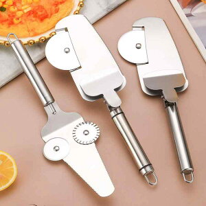 キッチンツール 3WAY 多機能 ステンレス製 ピザカッター ピザナイフ チーズターナー チーズヘラ ピザサーバー ピザトング ケーキ切り 料理用調理器具 小型 モダン シンプル