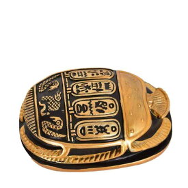 置物 古代エジプト スカラベ 樹脂 工芸品 個性的 エキゾチック オブジェ デスク オフィス インテリア 守護 開運 幸運 風水 旅行記念品 お土産 ギフト 金色