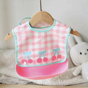 お食事エプロン ベビー 子供 防水 スタイ よだれかけ 離乳食 食べこぼし 立体ポケット 取り外し可能 EVA素材 防汚 お手入れ簡単 丸洗いOK かわいい柄