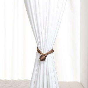 カーテンタッセル マグネット式 穴開け不要 調節可能 ポリエステル製 シンプルモダン デザイン リビング 寝室 子供部屋用 多色展開 グレー ホワイト ワインレッド シャンパンゴールド